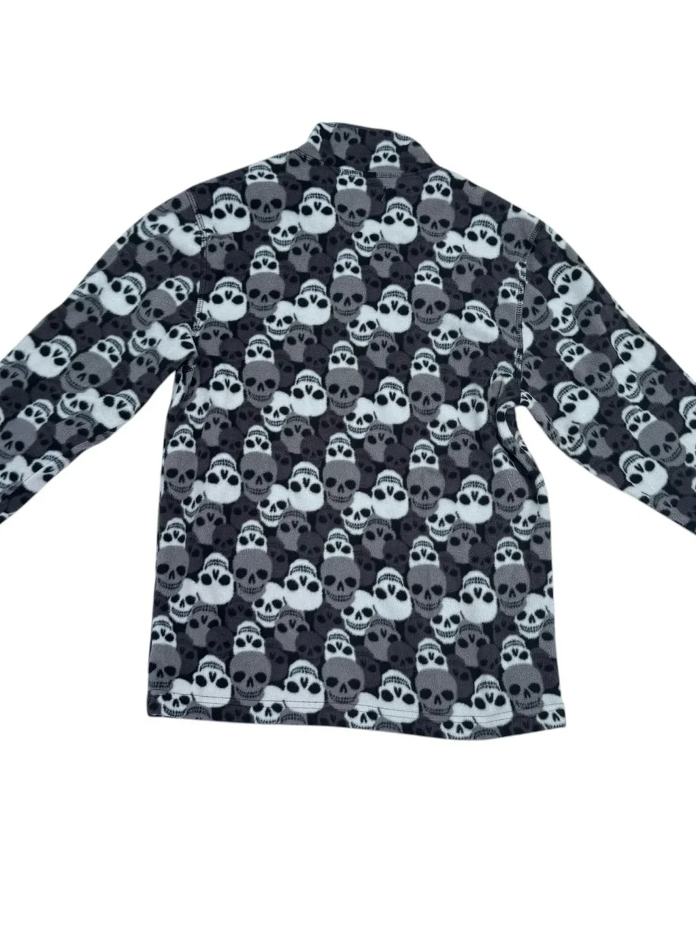 Old Navy Kids Skull-Print Fleece Pullover - Black & Gray tessellation scull
